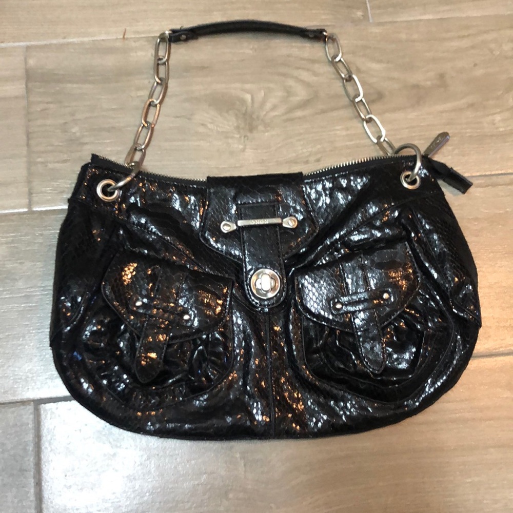 Botkier for Target black faux snakeskin bag